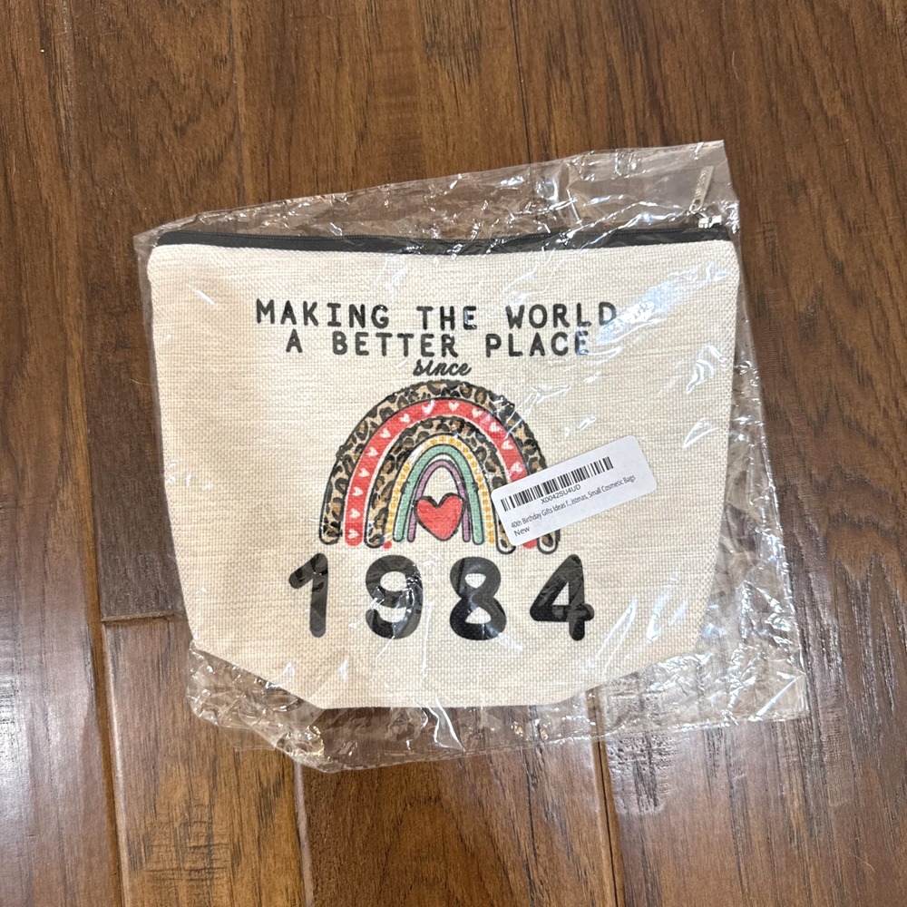 Making the World a Better‎ Place Since 1984 Cosmetic Makeup Bag 9.5" x 7.5" NEW